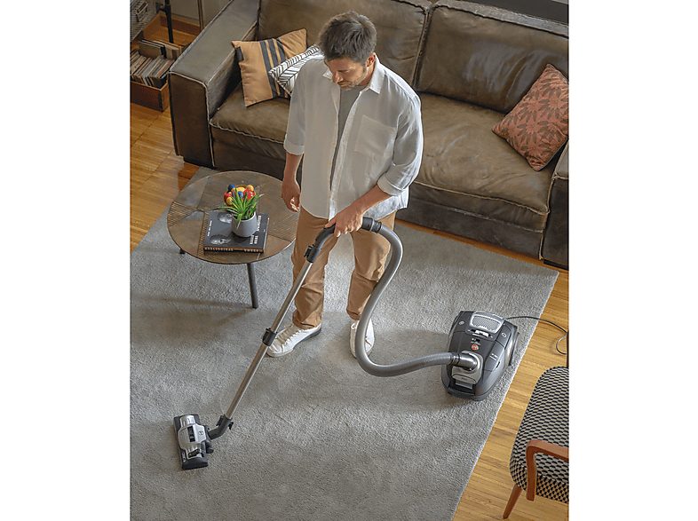 Aspirador con bolsa - HOOVER HE520PET 011, 700 W, Potencia de succión 61 W, Depósito 3,5 l, Negro — foto 8