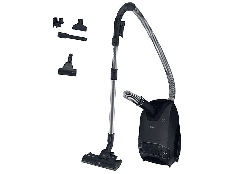 Aspirador con bolsa - HOOVER HE721PAF 011, 850 W, Depósito 6 l, Negro