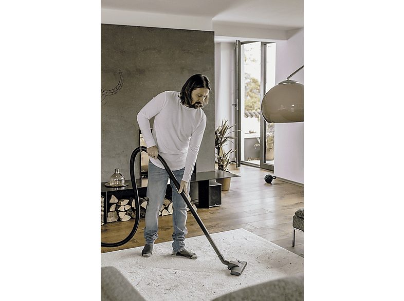 Aspirador con bolsa - KARCHER 1.628-150.0, 1000 W, Depósito 15 l, Negro, Acero inoxidable, Amarillo — foto 3