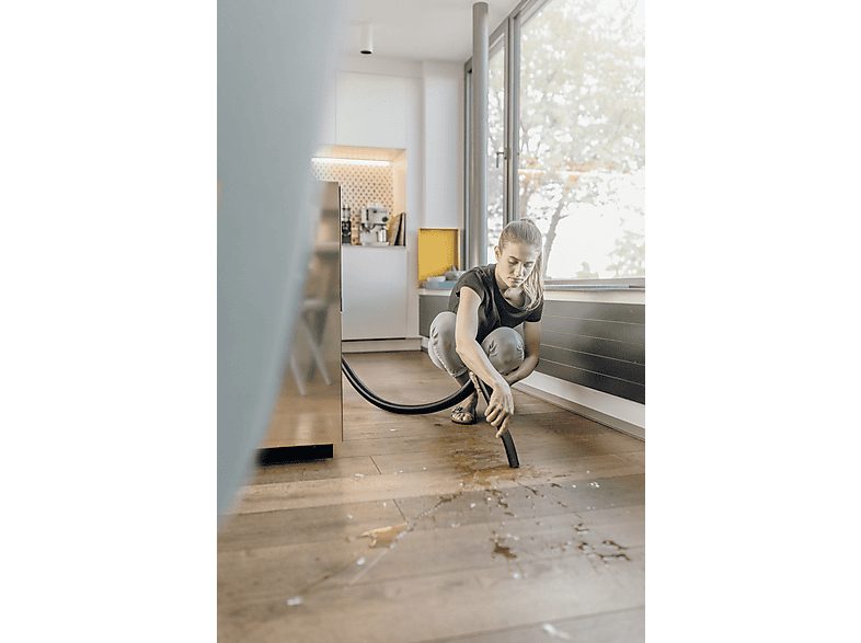 Aspirador con bolsa - KARCHER 1.628-150.0, 1000 W, Depósito 15 l, Negro, Acero inoxidable, Amarillo — foto 5