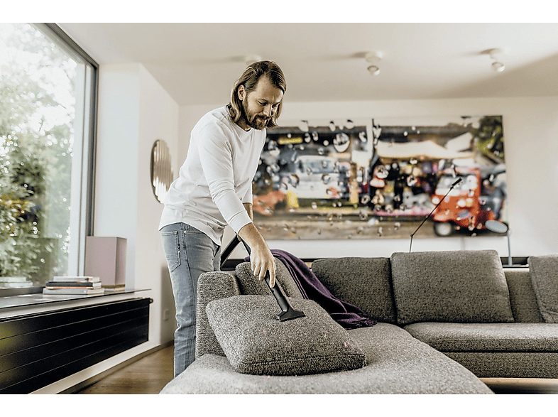 Aspirador con bolsa - KARCHER 1.628-150.0, 1000 W, Depósito 15 l, Negro, Acero inoxidable, Amarillo — foto 7