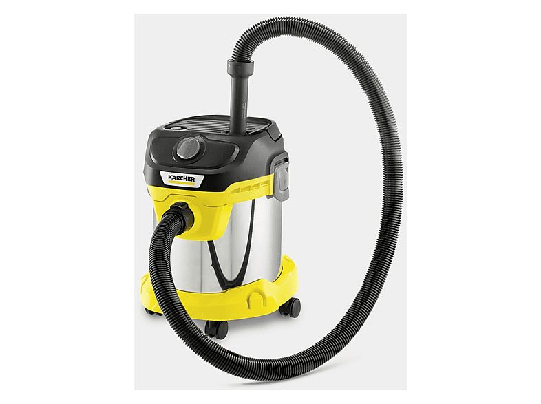 Aspirador con bolsa - KARCHER 1.628-425.0, 1000 W, Depósito 15 l, Acero inoxidable, Amarillo — foto 2