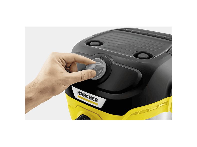 Aspirador con bolsa - KARCHER 1.628-425.0, 1000 W, Depósito 15 l, Acero inoxidable, Amarillo — foto 3
