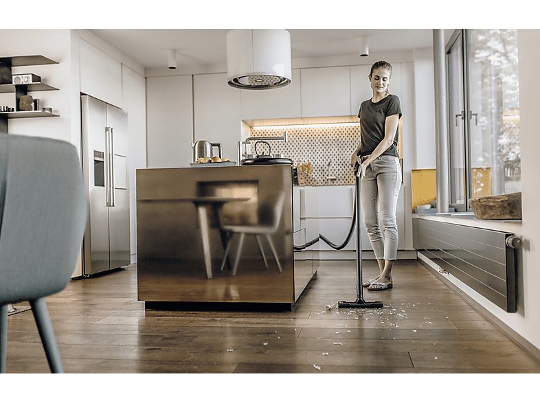 Aspirador con bolsa - KARCHER 1.628-425.0, 1000 W, Depósito 15 l, Acero inoxidable, Amarillo — foto 9