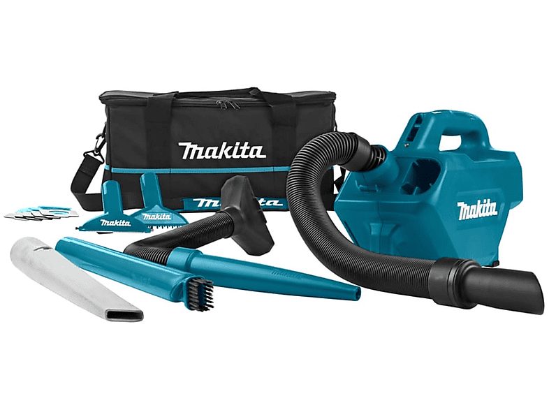 MAKITA Aspirador con bolsa - MAKITA CL121DZX, 28 W, Depósito 0,33 l, Azul