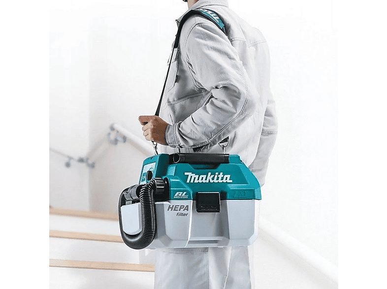 Aspirador con bolsa - MAKITA DVC750LZX1, 55 W, Potencia de succión 55 W, Depósito 7,5 l, Blanco — foto 3
