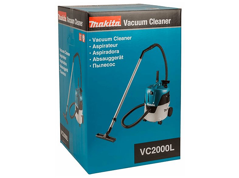 Aspirador con bolsa - MAKITA VC2000L/2, 1,000 W, Depósito 16 l, Negro — foto 7