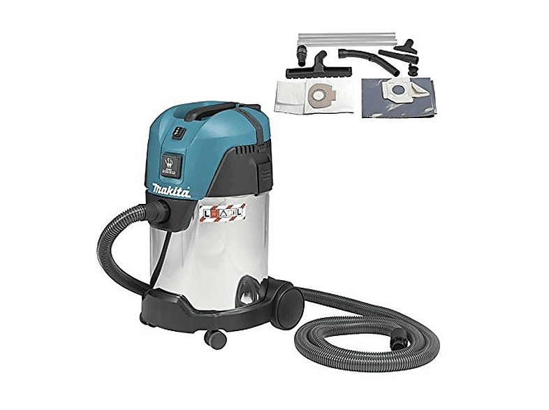 Aspirador con bolsa - MAKITA VC3011L, 0 W, Depósito 23 l, Negro — foto 2