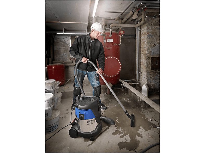 Aspirador con bolsa - NILFISK 107406603, 1000 W, Depósito 20 l, Inox — foto 3