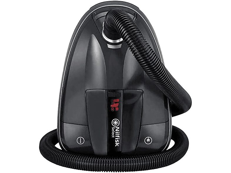 Aspirador con bolsa - NILFISK 128350612, 650 W, Potencia de succión 270 AirWatt, Depósito 3,1 l, Negro