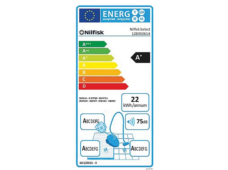 Aspirador con bolsa - NILFISK 128350614, 650 W, Potencia de succión 270 AirWatt, Depósito 3,1 l, Gris — foto 5