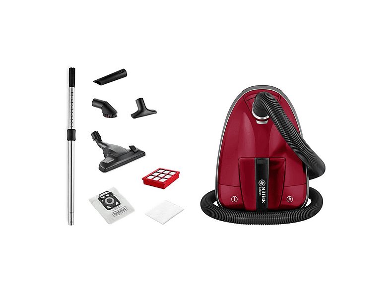 Aspirador con bolsa - NILFISK 128390115, 450 W, Potencia de succión 180 AirWatt, Depósito 3,1 l, Rojo — foto 5
