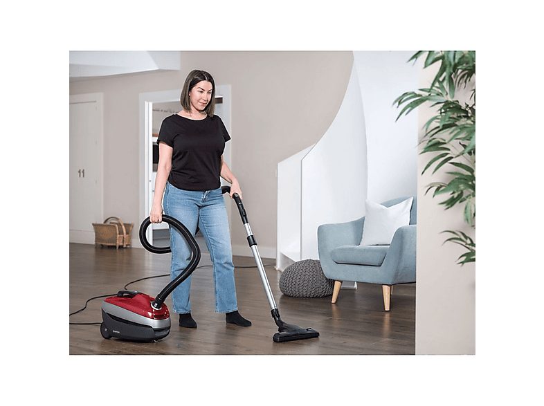 Aspirador con bolsa - NILFISK 128390115, 450 W, Potencia de succión 180 AirWatt, Depósito 3,1 l, Rojo — foto 7