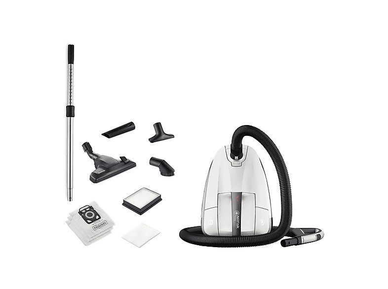 Aspirador con bolsa - NILFISK 128390130, 650 W, Potencia de succión 270 W, Depósito 3,6 l, Plata y negro — foto 6