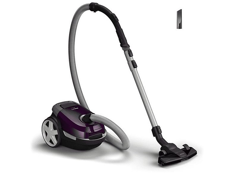 Aspirador con bolsa - PHILIPS 3000 series XD3100/06, 900 W, Depósito 3 l, Púrpura — foto 3