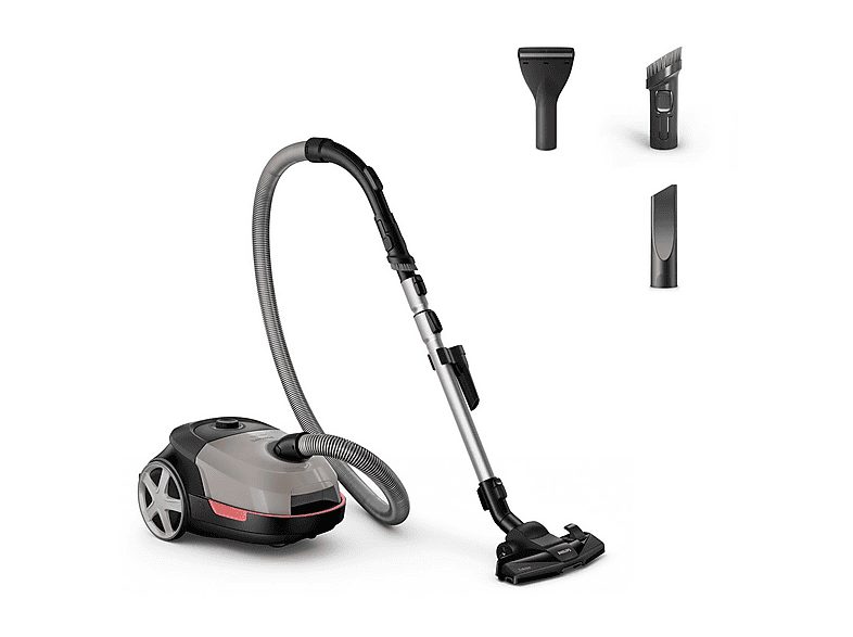 Aspirador con bolsa - PHILIPS 5000 series XD5122/10, 900 W, Depósito 4 l, Beige, Negro, Gris