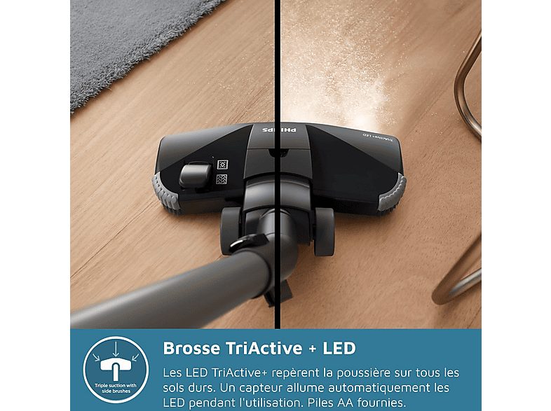 Aspirador con bolsa - PHILIPS 6000 series XD6122/12, 900 W, Depósito 4 l, Blanco — foto 4