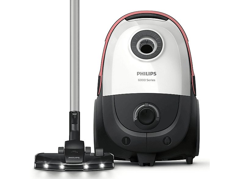 Aspirador con bolsa - PHILIPS 6000 series XD6122/12, 900 W, Depósito 4 l, Blanco — foto 8