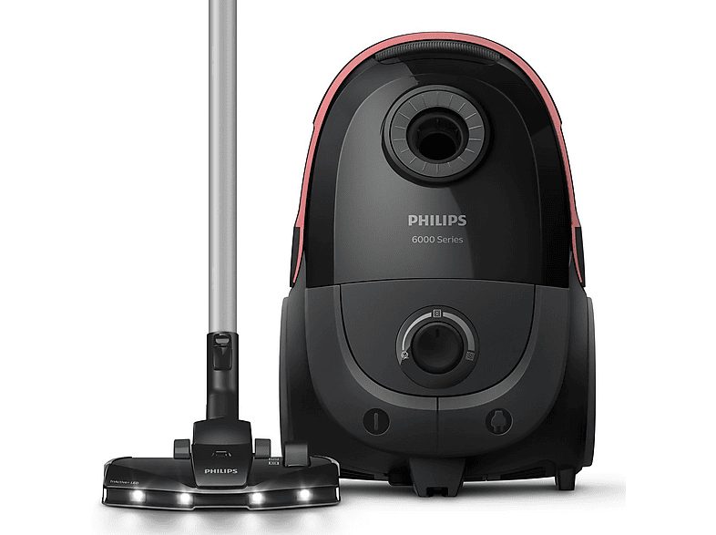 Aspirador con bolsa - PHILIPS 6000 series XD6142/12, 900 W, Depósito 4 l, Negro — foto 5