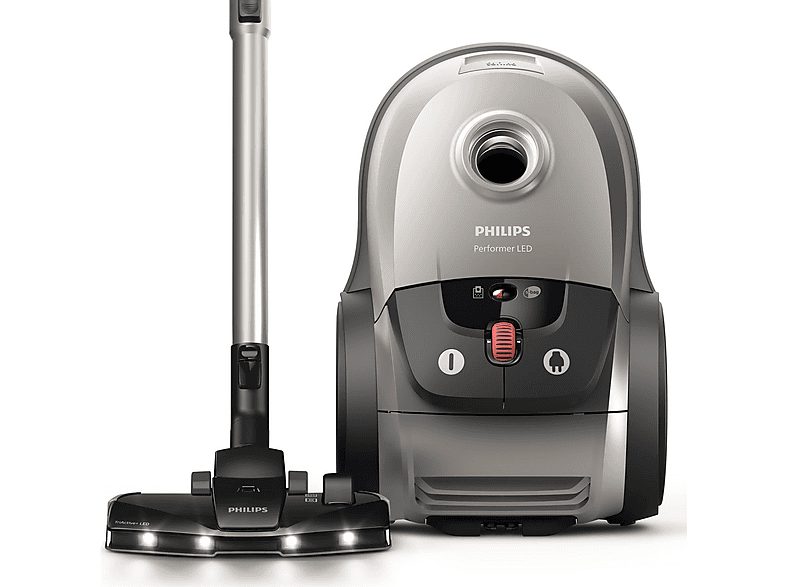 Aspirador con bolsa - PHILIPS 8000 series XD8152/12, 900 W, Depósito 4 l, Gris, Metálico — foto 8