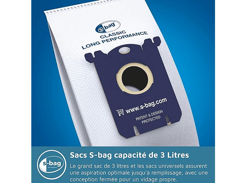 Aspirador con bolsa - PHILIPS FC8289/09, 750 W, Potencia de succión 900 W, Depósito 3 l, Carbón vegetal, Plata — foto 9