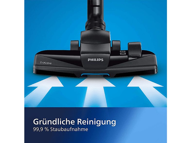 Aspirador con bolsa - PHILIPS XD3110/09, 900 W, Potencia de succión 899 W, Depósito 3 l, Negro — foto 7