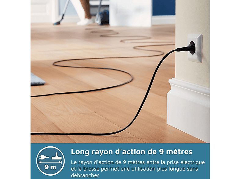 Aspirador con bolsa - PHILIPS XD3112/09, 900 W, Potencia de succión 900 W, Depósito 3 l, Negro — foto 5