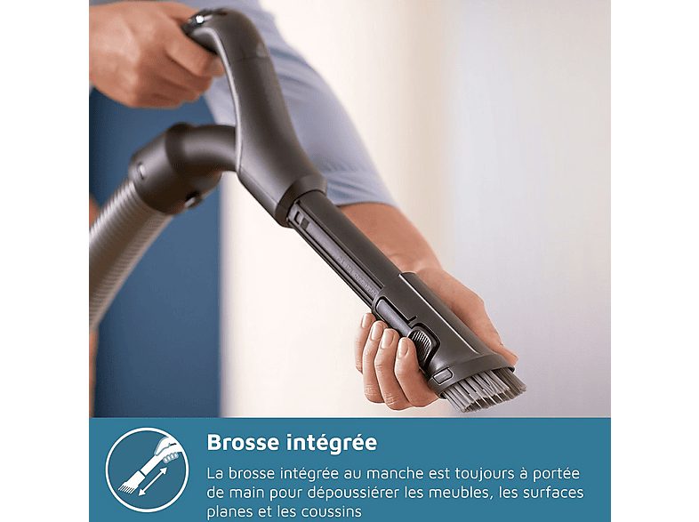 Aspirador con bolsa - PHILIPS XD3112/09, 900 W, Potencia de succión 900 W, Depósito 3 l, Negro — foto 8