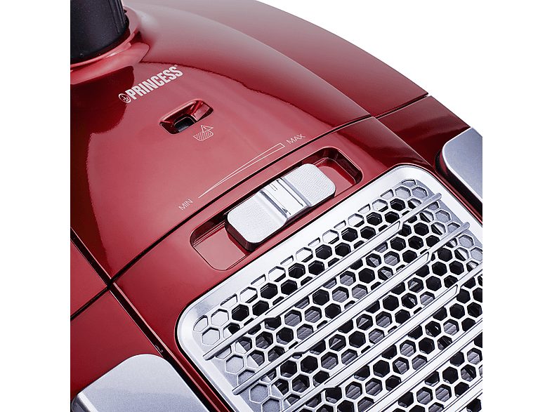 Aspirador con bolsa - PRINCESS 01.333001.01.001, 700 W, Potencia de succión 700 W, Depósito 3 l, Rojo — foto 4