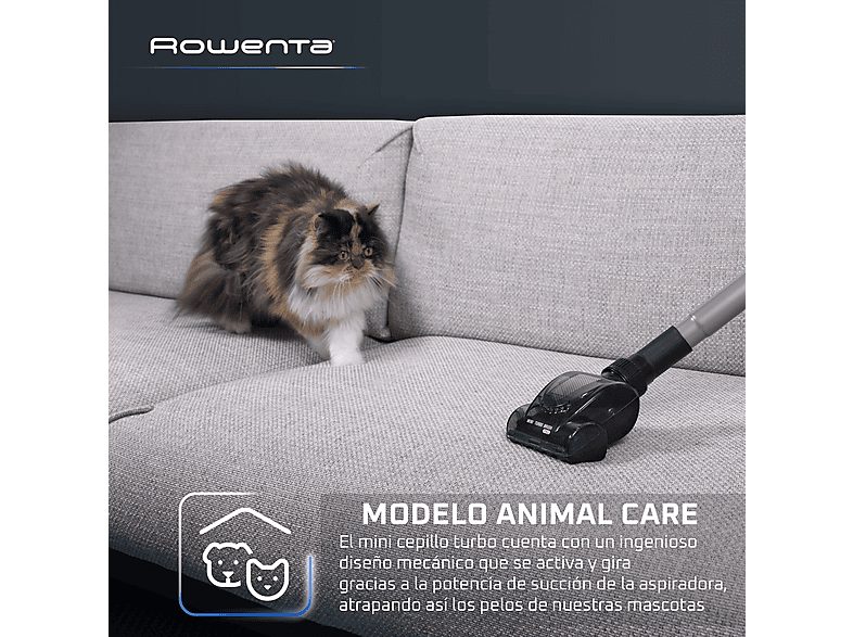 Aspirador con bolsa - Rowenta Green Force RO6189, 400 W, 4.5 L, Motor Effitech® bajo consumo, Filtrado HEPA, Radio 12 m, ECO, Especial Mascotas, Negro — foto 2