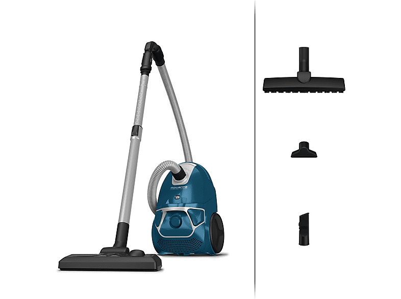 Aspirador con bolsa - ROWENTA RO3950 + R 39, 900 W, Potencia de succión 750 W, Depósito 3 l, Azul
