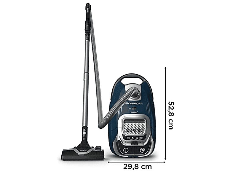 Aspirador con bolsa - ROWENTA RO7451EA, 400 W, Depósito 4,5 l, Azul — foto 8