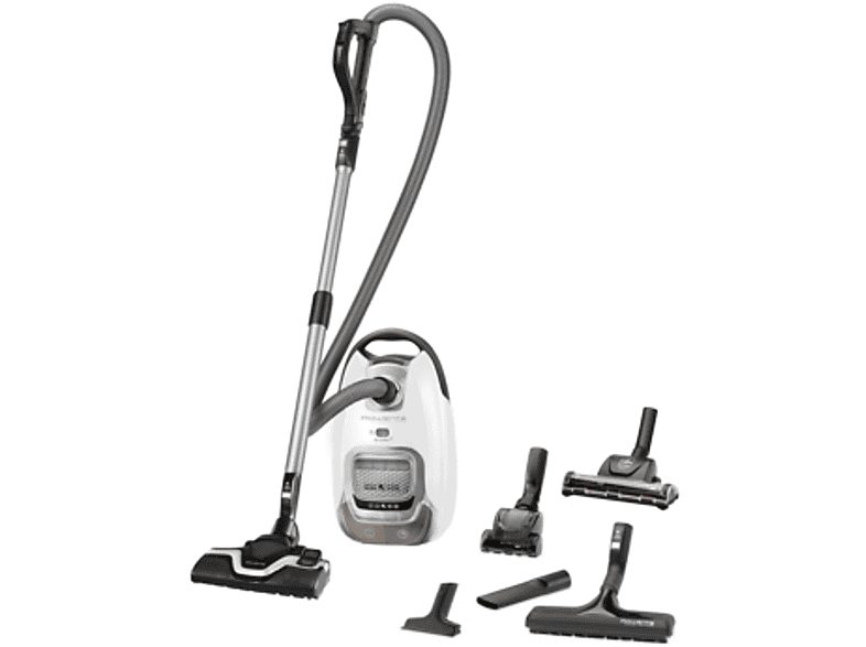 Aspirador con bolsa - ROWENTA RO7487EA, 400 W, Depósito 4,5 l, Gris, Blanco