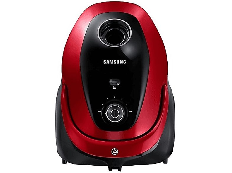 Aspirador con bolsa - SAMSUNG VC07M25E0WR/GE, 750 W, Potencia de succión 200 AirWatt, Depósito 2,5 l, Negro, Rojo — foto 2