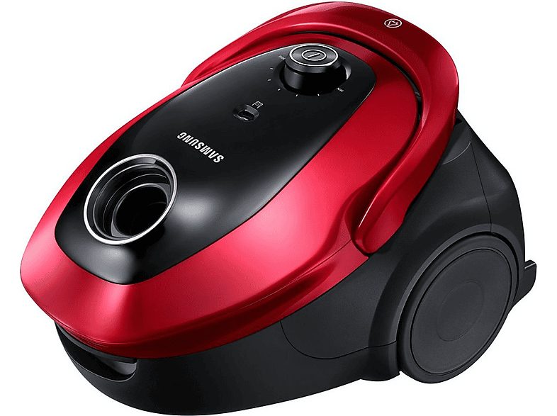 Aspirador con bolsa - SAMSUNG VC07M25E0WR/GE, 750 W, Potencia de succión 200 AirWatt, Depósito 2,5 l, Negro, Rojo — foto 3