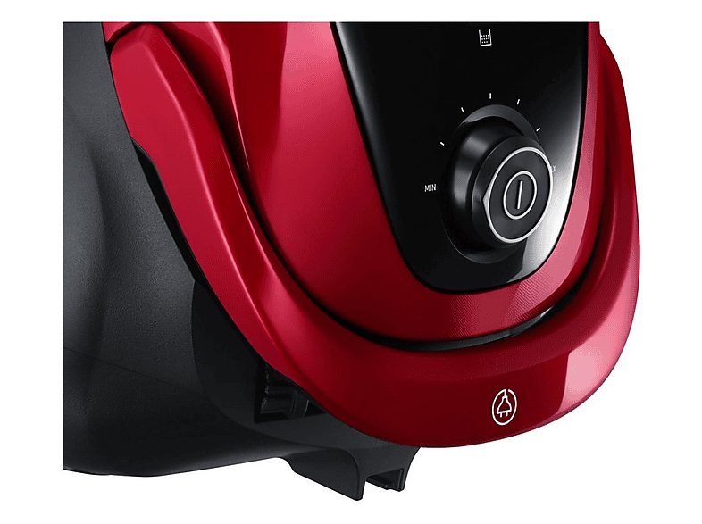 Aspirador con bolsa - SAMSUNG VC07M25E0WR/GE, 750 W, Potencia de succión 200 AirWatt, Depósito 2,5 l, Negro, Rojo — foto 6
