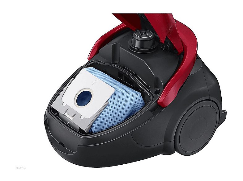 Aspirador con bolsa - SAMSUNG VC07M25E0WR/GE, 750 W, Potencia de succión 200 AirWatt, Depósito 2,5 l, Negro, Rojo — foto 7