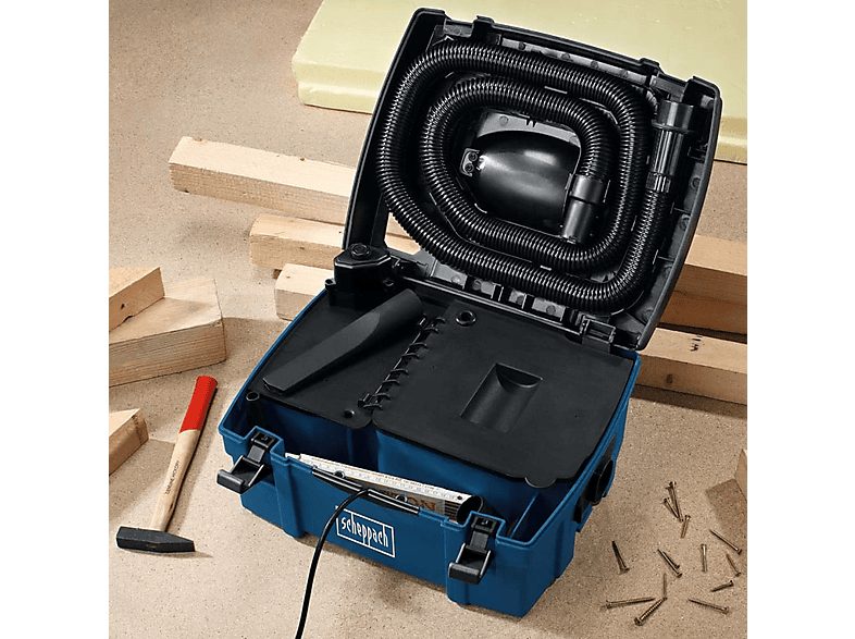 Aspirador con bolsa - SCHEPPACH 5906301901, 1250 W, Depósito 5 l, Negro — foto 2