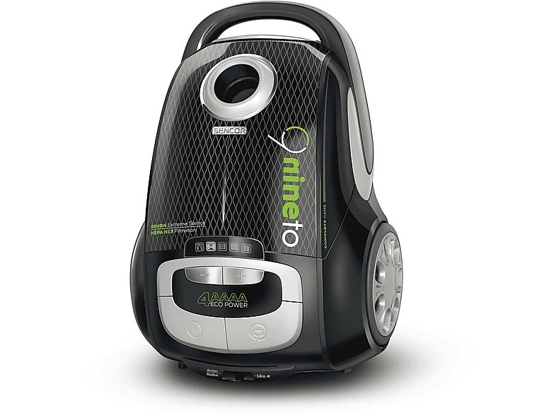 Aspirador con bolsa - SENCOR SVC 9000BK, 800 W, Depósito 4 l, Negro, Verde, Plata — foto 2