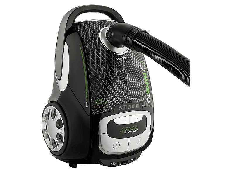 Aspirador con bolsa - SENCOR SVC 9000BK, 800 W, Depósito 4 l, Negro, Verde, Plata — foto 3