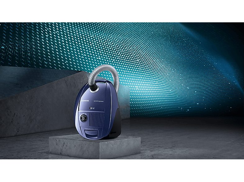 Aspirador con bolsa - SIEMENS VS06A111, 600 W, Depósito 4 l, Azul — foto 5
