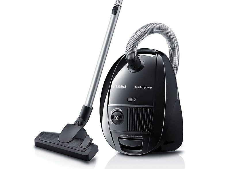 Aspirador con bolsa - SIEMENS VS06A212, 600 W, Depósito 4 l, Negro — foto 2