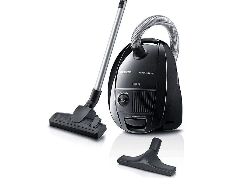 Aspirador con bolsa - SIEMENS VS06A212, 600 W, Depósito 4 l, Negro — foto 3