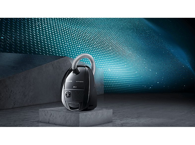 Aspirador con bolsa - SIEMENS VS06A212, 600 W, Depósito 4 l, Negro — foto 6