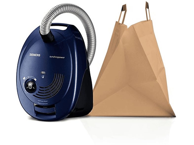 Aspirador con bolsa - SIEMENS VS06B1110, 700 W, Potencia de succión 700 W, Depósito 4 l, Azul — foto 4