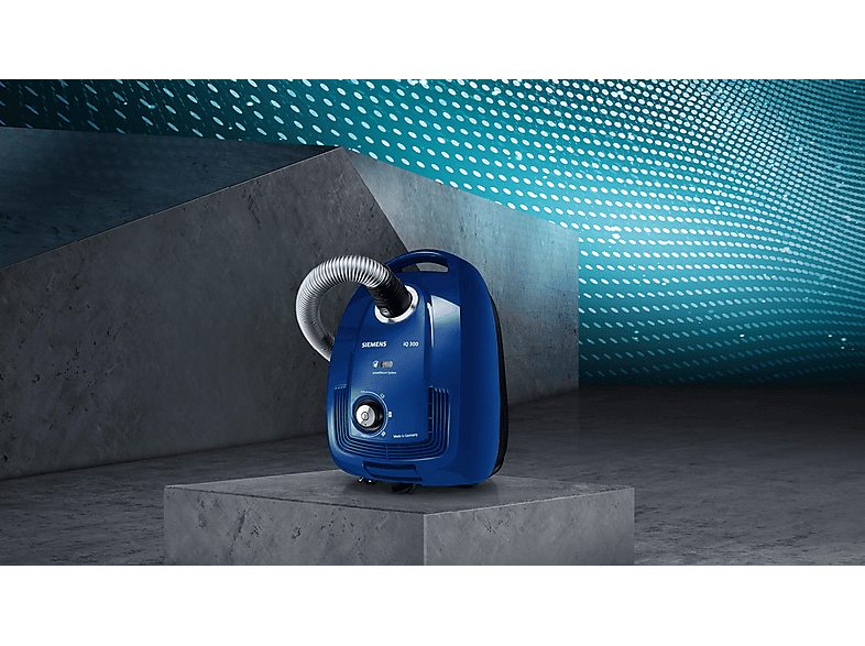 Aspirador con bolsa - SIEMENS VSC3320, 600 W, Depósito 4 l, Azul — foto 6