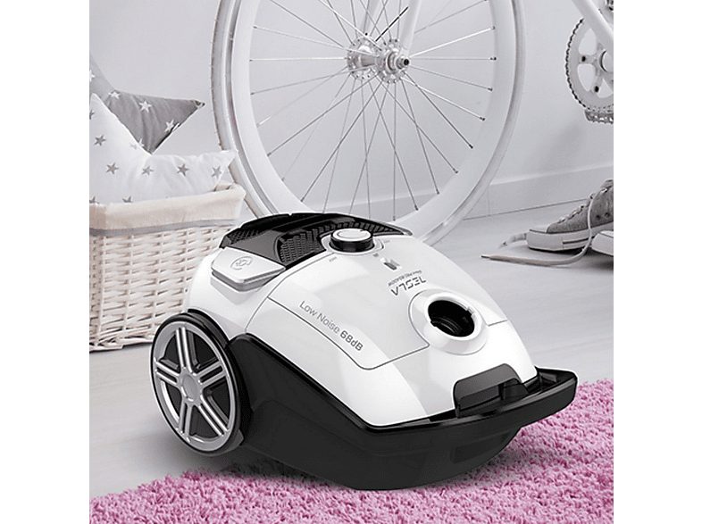 Aspirador con bolsa - TESLA BG400W, 700 W, Depósito 3 l, Blanco — foto 2