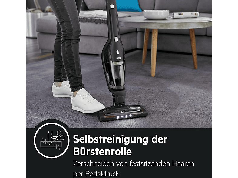 Aspirador de mano - AEG CX7-2-45MÖ, 18,5 W, Potencia de succión 18,5 AirWatt, Depósito 500 ml, Autonomía 45 min, Negro — foto 6