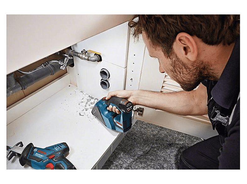 Aspirador de mano - BOSCH 06019E3001, 30 W, Depósito 0,35 l, Azul — foto 4