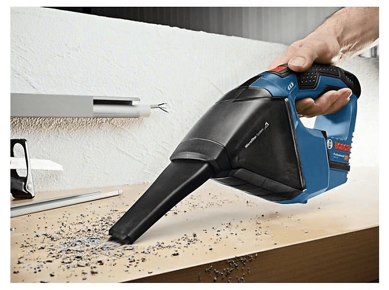 Aspirador de mano - BOSCH 06019E3003, 30 W, Depósito 350 ml, Negro, Azul, Rojo — foto 3